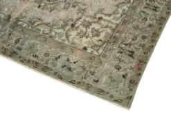 Tapis contemporain anatolien des années 1970 173 cm x 291 cm tapis gris fait à la main