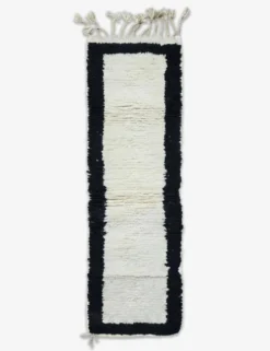 Tapis Corridor Blanc et Noir - 193 x 54 cm