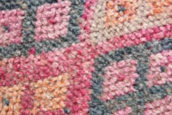 Tapis couloir turc rose vif, tapis vintage boho, 83x353 cm
