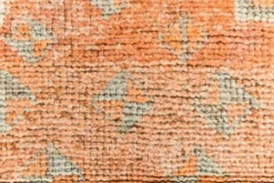 Tapis couloir vintage turc en laine Oushak, ton abricot