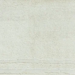 Tapis d'accent turc Tulu fait main vintage minimaliste en laine beige naturel