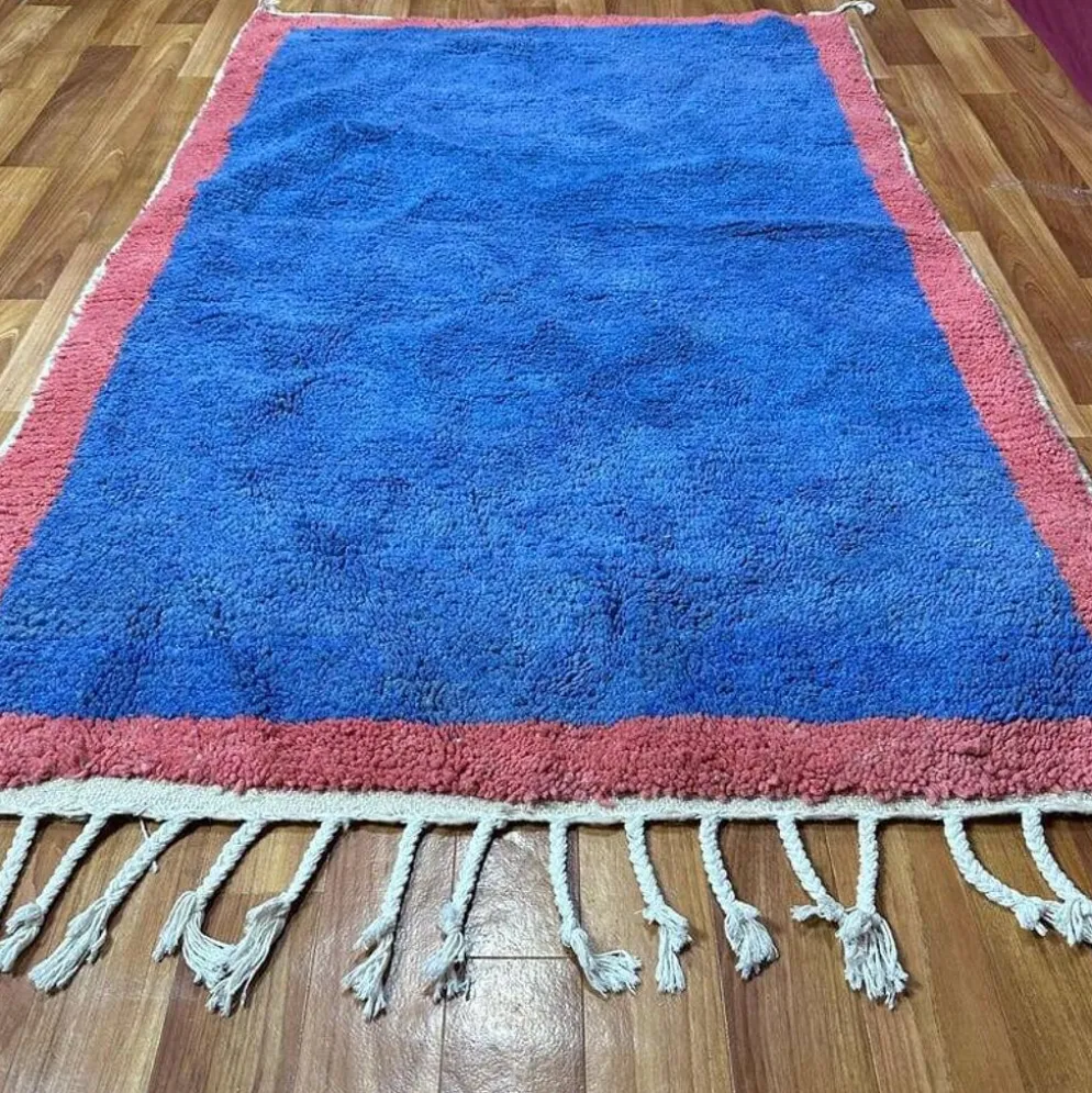Tapis de atlas marocain bleu