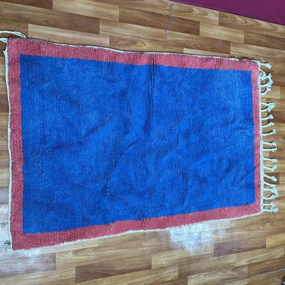 Tapis de atlas marocain bleu