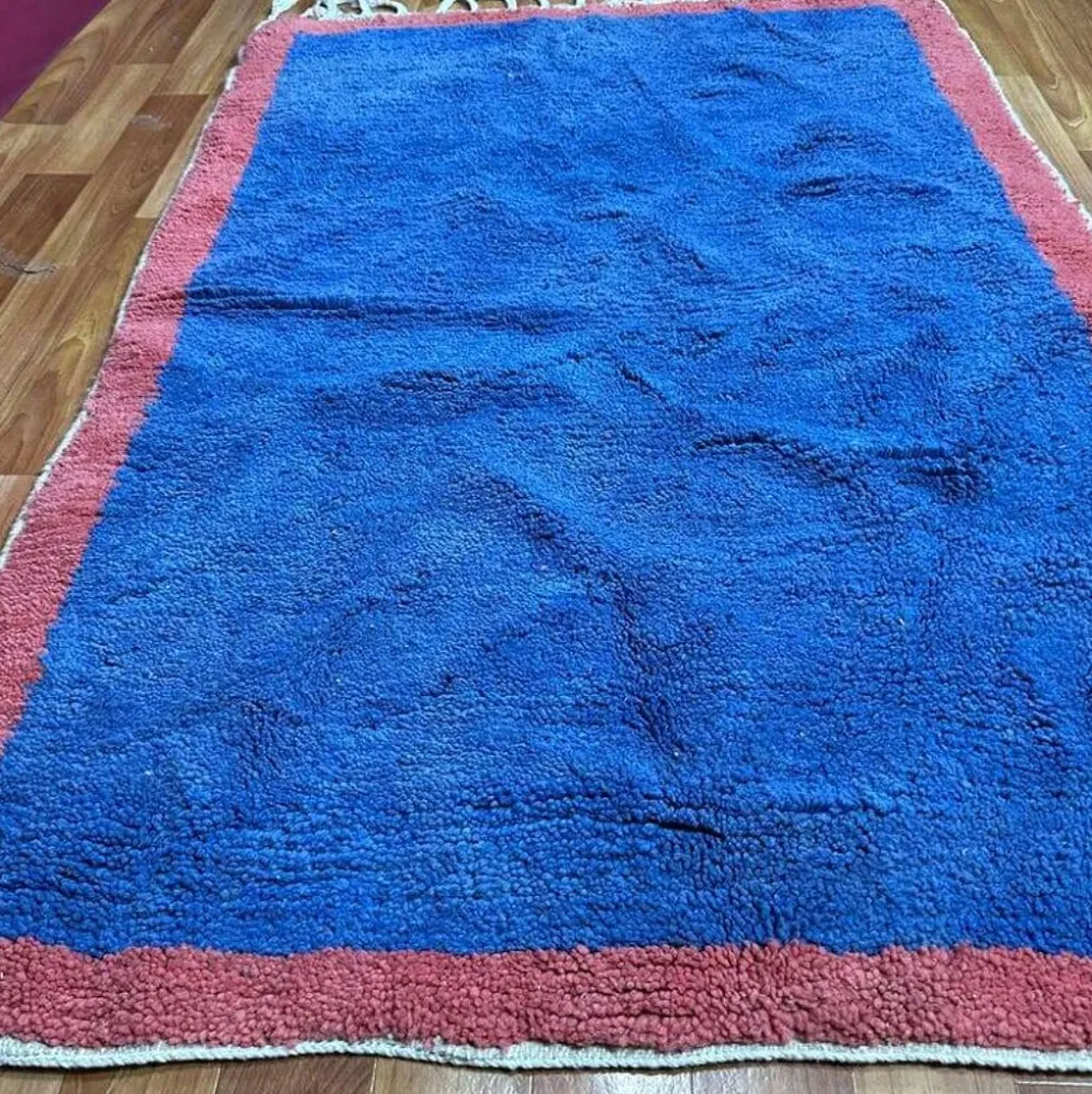 Tapis de atlas marocain bleu