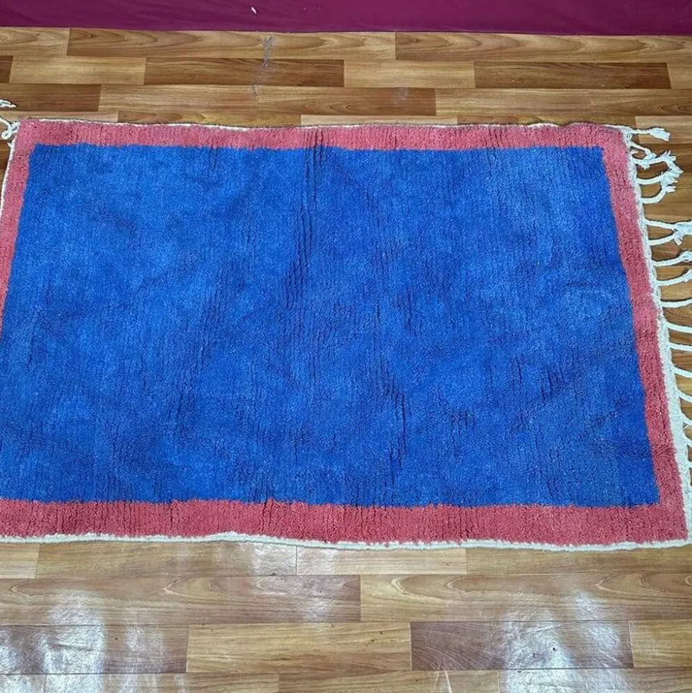 Tapis de atlas marocain bleu