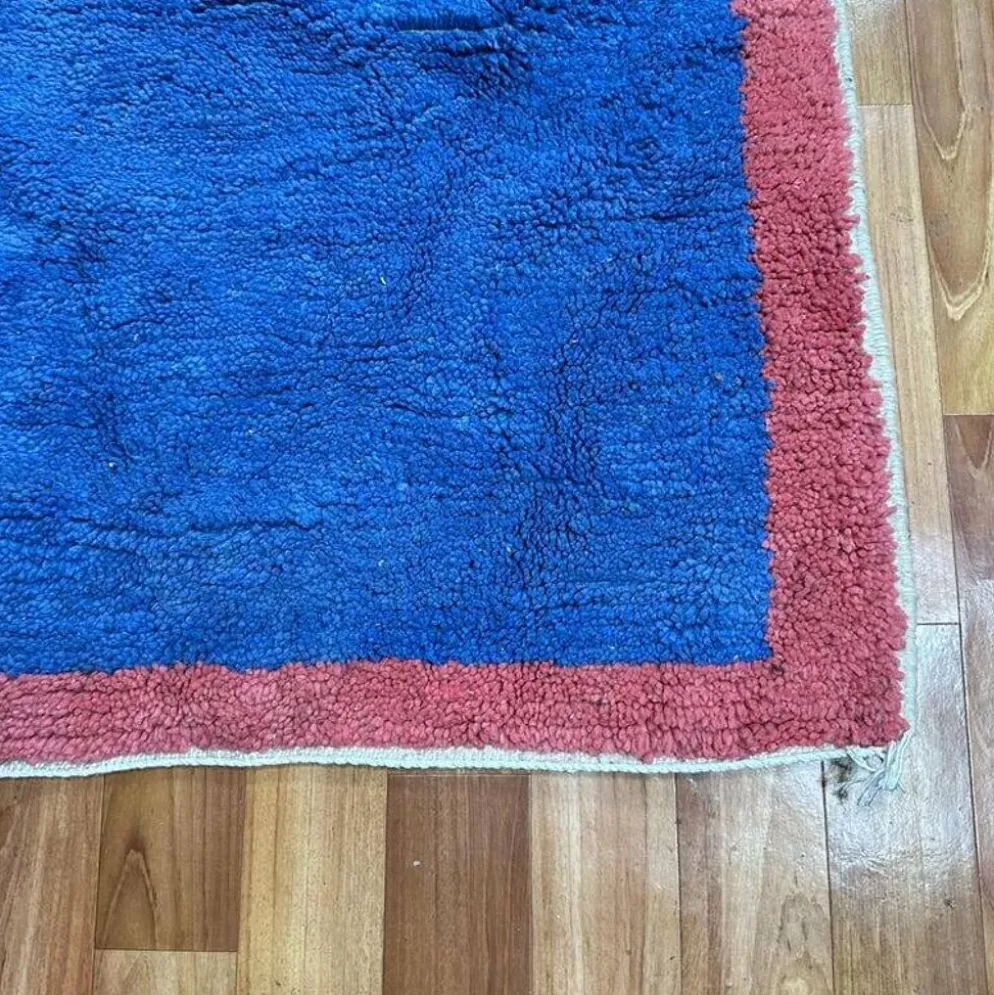 Tapis de atlas marocain bleu