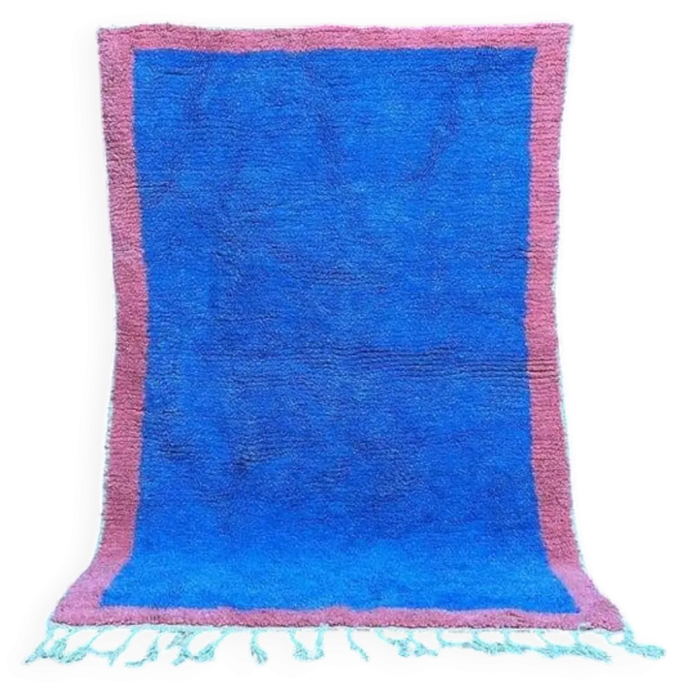 Tapis de atlas marocain bleu