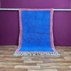 Tapis de atlas marocain bleu