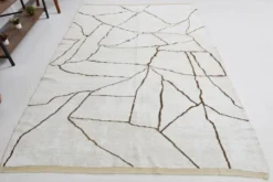 Tapis de chanvre beige scandinave 192x275Cm