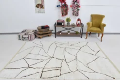 Tapis de chanvre beige scandinave 192x275Cm