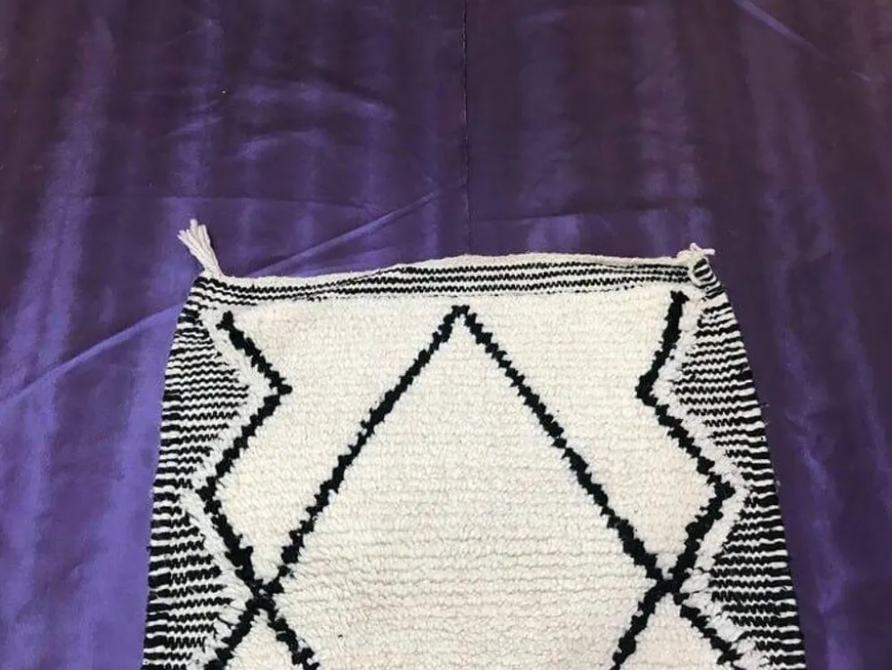 Tapis de couloir fait main traditionnelle artisanale taille 75/300 cm