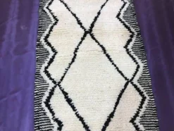 Tapis de couloir fait main traditionnelle artisanale taille 75/300 cm