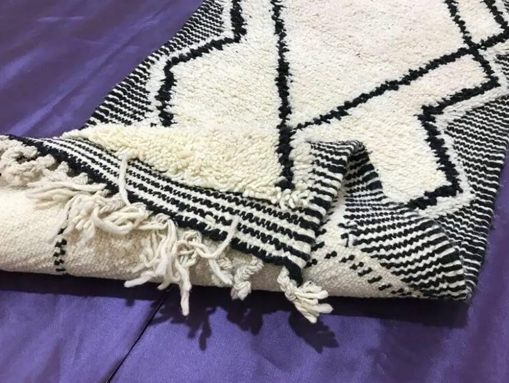 Tapis de couloir fait main traditionnelle artisanale taille 75/300 cm