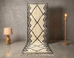 Tapis de couloir fait main traditionnelle artisanale taille 75/300 cm