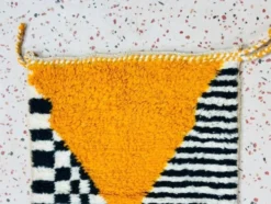 Tapis de couloir fait main traditionnelle à motifs colorés taille 76/300 cm