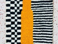 Tapis de couloir fait main traditionnelle à motifs colorés taille 76/300 cm