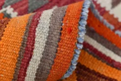 Tapis de couloir Kilim persan bordeaux vintage, 98 x 235 cm