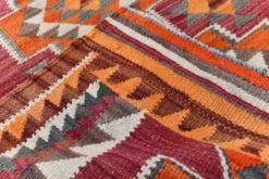 Tapis de couloir Kilim persan bordeaux vintage, 98 x 235 cm