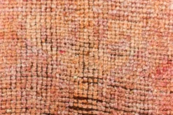 Tapis de couloir turc corail, tapis anatolien à médaillons, 96x338 cm