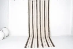 Tapis de couloir vintage en chanvre turc