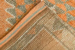 Tapis de couloir vintage géométrique orange doux 3x12, 81x378 cm