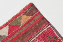Tapis de couloir vintage tribal rose et rouge 3x10, 80x306 cm