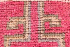 Tapis de couloir vintage tribal rose et rouge 3x10, 80x306 cm