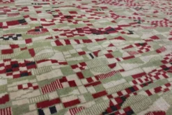 Tapis de design géométrique extraordinaire, années 1950