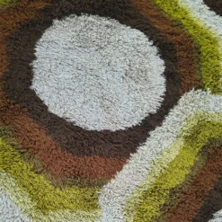 Tapis de luxe magnifique de l'ère spatiale des années 1970 par Desso avec étiquette d'origine.