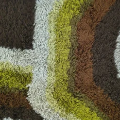 Tapis de luxe magnifique de l'ère spatiale des années 1970 par Desso avec étiquette d'origine.