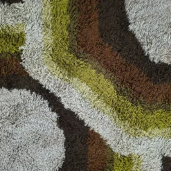 Tapis de luxe magnifique de l'ère spatiale des années 1970 par Desso avec étiquette d'origine.
