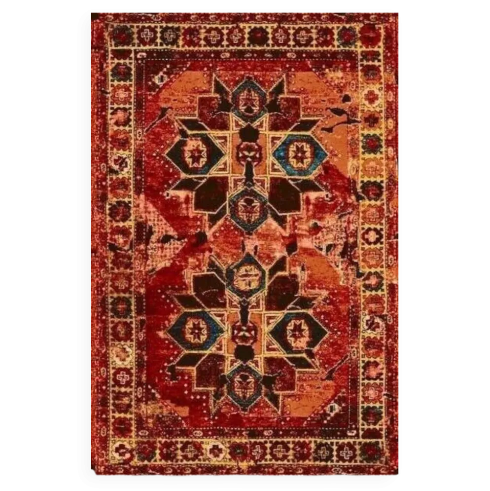 Tapis de maison oriental multicolore