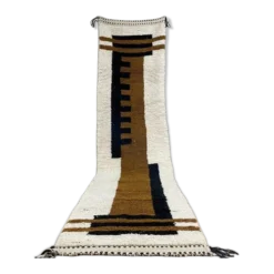 Tapis de passage en laine pure fait main traditionnelle taille 75/300 cm