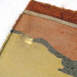 Tapis de salon italien en orange brûlé et beige des années 1960