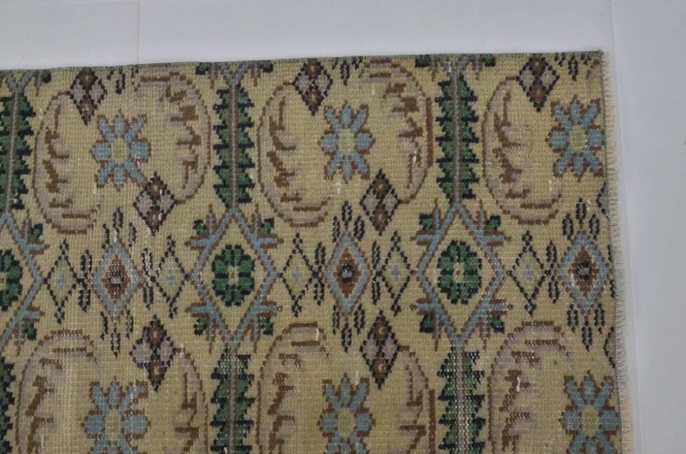 Tapis de sol vintage géométrique Oushak sku 1563