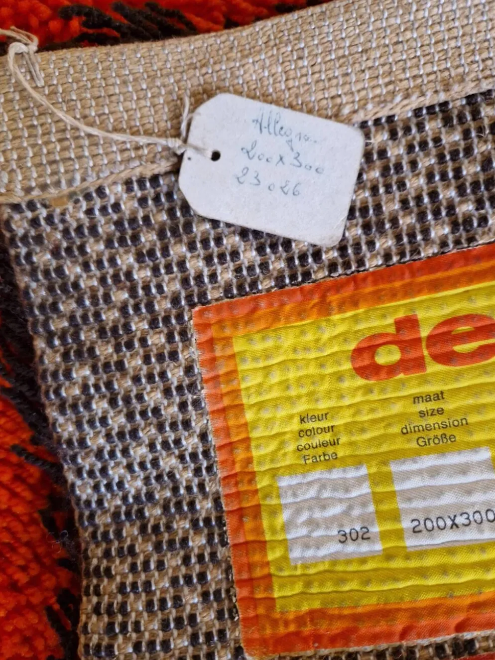 Tapis Desso 1970 Bayer 200 x300 Vintage