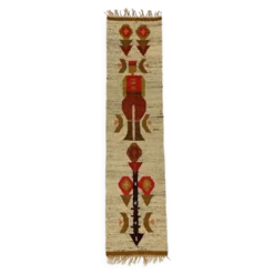 Tapis de table mural en kilim en laine Pologne années 1970