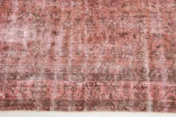 Tapis en laine fait main vintage turc rose poussiéreux oversize, 198x297 cm