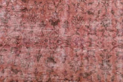 Tapis en laine fait main vintage turc rose poussiéreux oversize, 198x297 cm