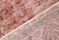 Tapis en laine fait main vintage turc rose poussiéreux oversize, 198x297 cm