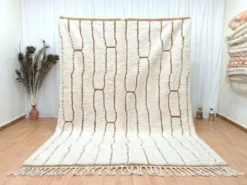 Tapis en laine naturel fait main artisanale traditionnelle taille 2.5/3.5 m