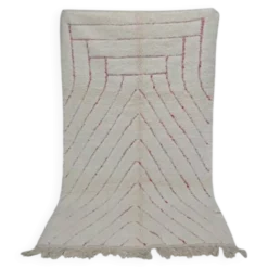 Tapis en laine naturel fait main artisanale traditionnelle taille 2/3 m
