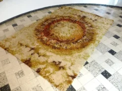 Tapis en laine OpArt moderniste abstrait d'Ege Rya, Danemark, années 1960.