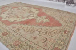 Tapis en laine Oushak neutre anatolien sku1328