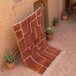 Tapis en laine pure fait main traditionnelle artisanale taille 1,5/2,5 m