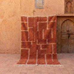 Tapis en laine pure fait main traditionnelle artisanale taille 1,5/2,5 m
