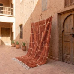 Tapis en laine pure fait main traditionnelle artisanale taille 1,5/2,5 m