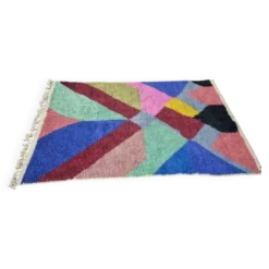 Tapis en laine pure à motifs colorés traditionnelle taille 1,5/2,5 m