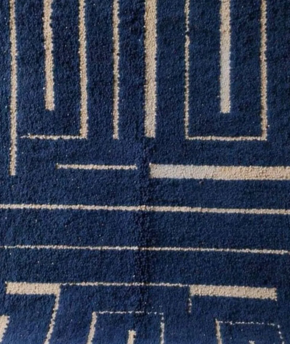 Tapis en laine pure sur mesure traditionnelle fait main 1,5/2,5 m