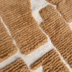 Tapis en laine pure traditionnelle moutarde 150/250 cm